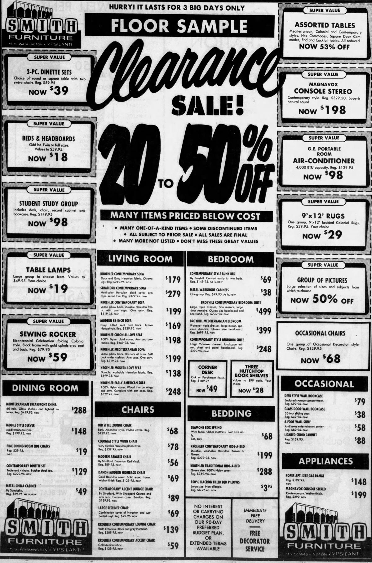 Smith Furniture - Jul 11 1974 Article (newer photo)